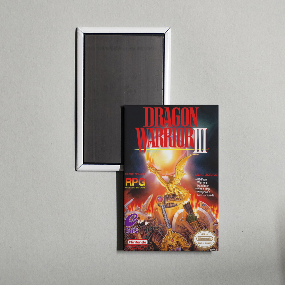 Nintendo NES Dragon Warrior III Mini Video Game Fridge Magnet