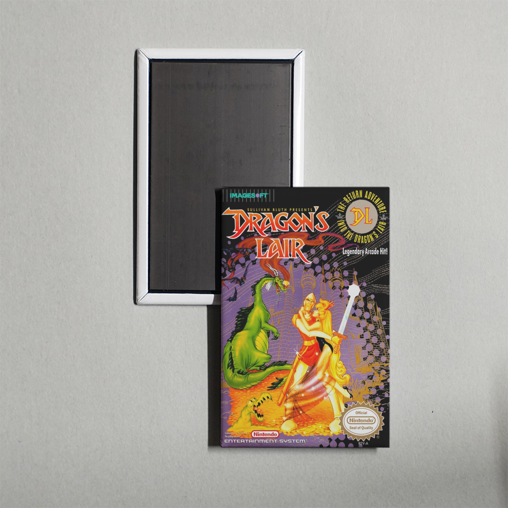 Nintendo NES Dragon's Lair Mini Video Game Fridge Magnet