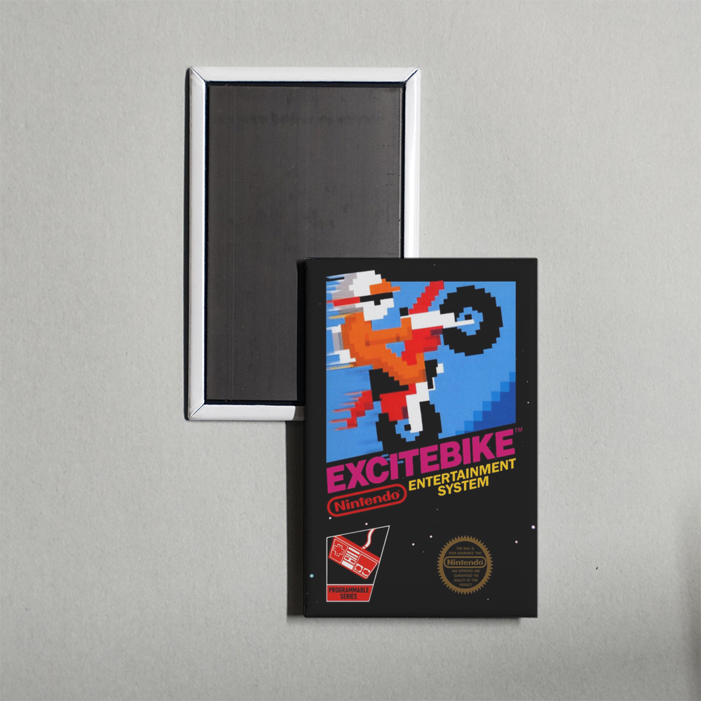 Nintendo NES Excitebike Mini Video Game Fridge Magnet