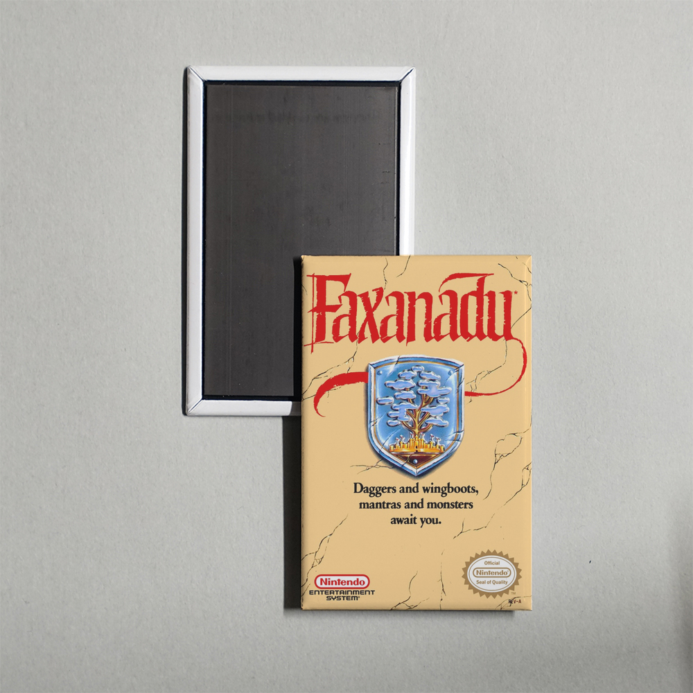 Nintendo NES Faxanadu Mini Video Game Fridge Magnet