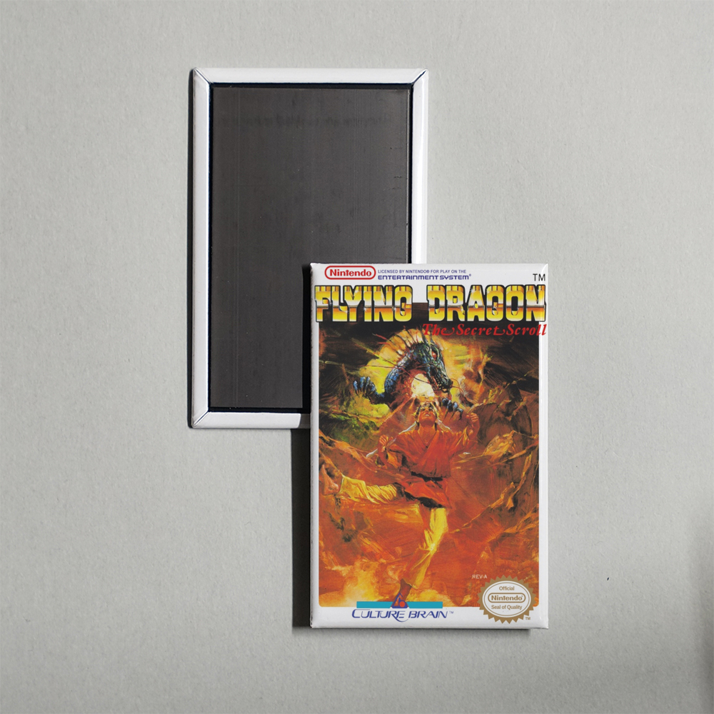 Nintendo NES Flying Dragon - The Secret Scroll Mini Video Game Fridge Magnet