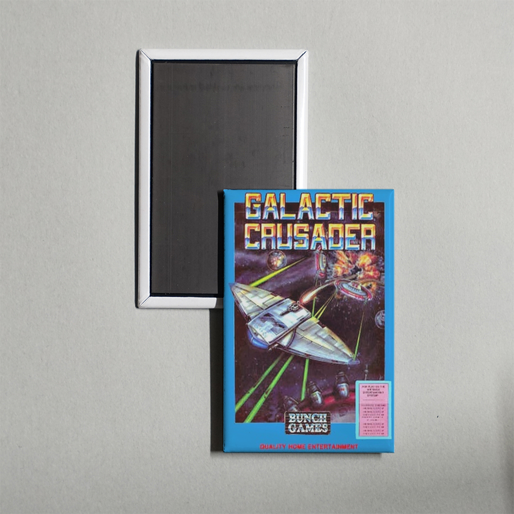 Nintendo NES Galactic Crusader Mini Video Game Fridge Magnet