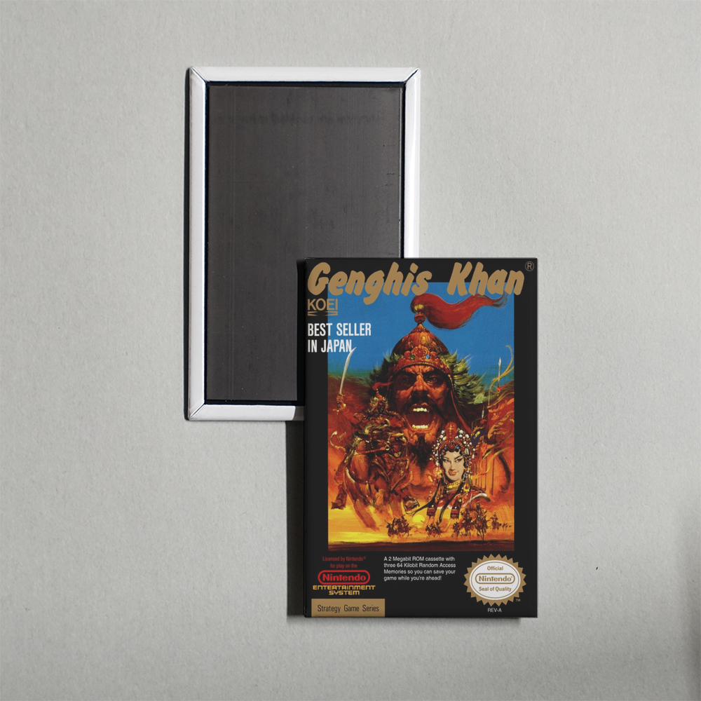 Nintendo NES Genghis Khan Mini Video Game Fridge Magnet