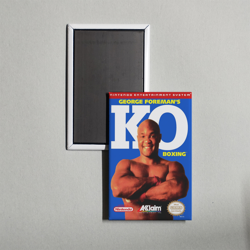 Nintendo NES George Foreman's KO Boxing Mini Video Game Fridge Magnet