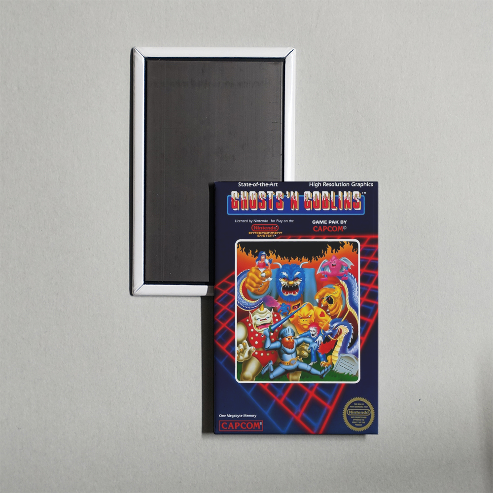 Nintendo NES Ghosts'n Goblins Mini Video Game Fridge Magnet