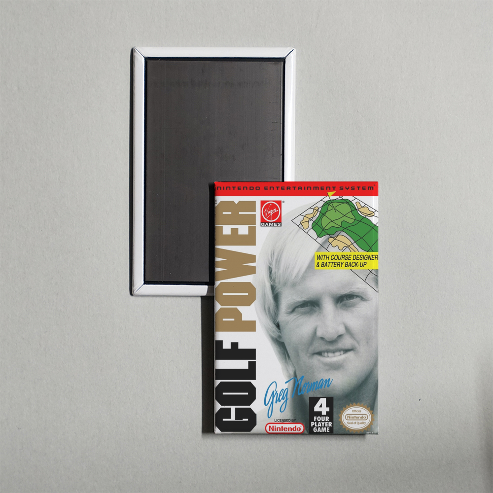 Nintendo NES Greg Norman Golf Power Mini Video Game Fridge Magnet