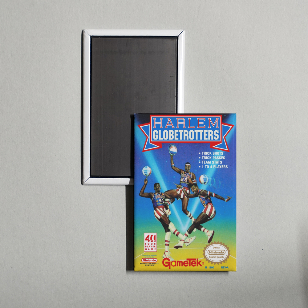 Nintendo NES Harlem Globetrotters Mini Video Game Fridge Magnet