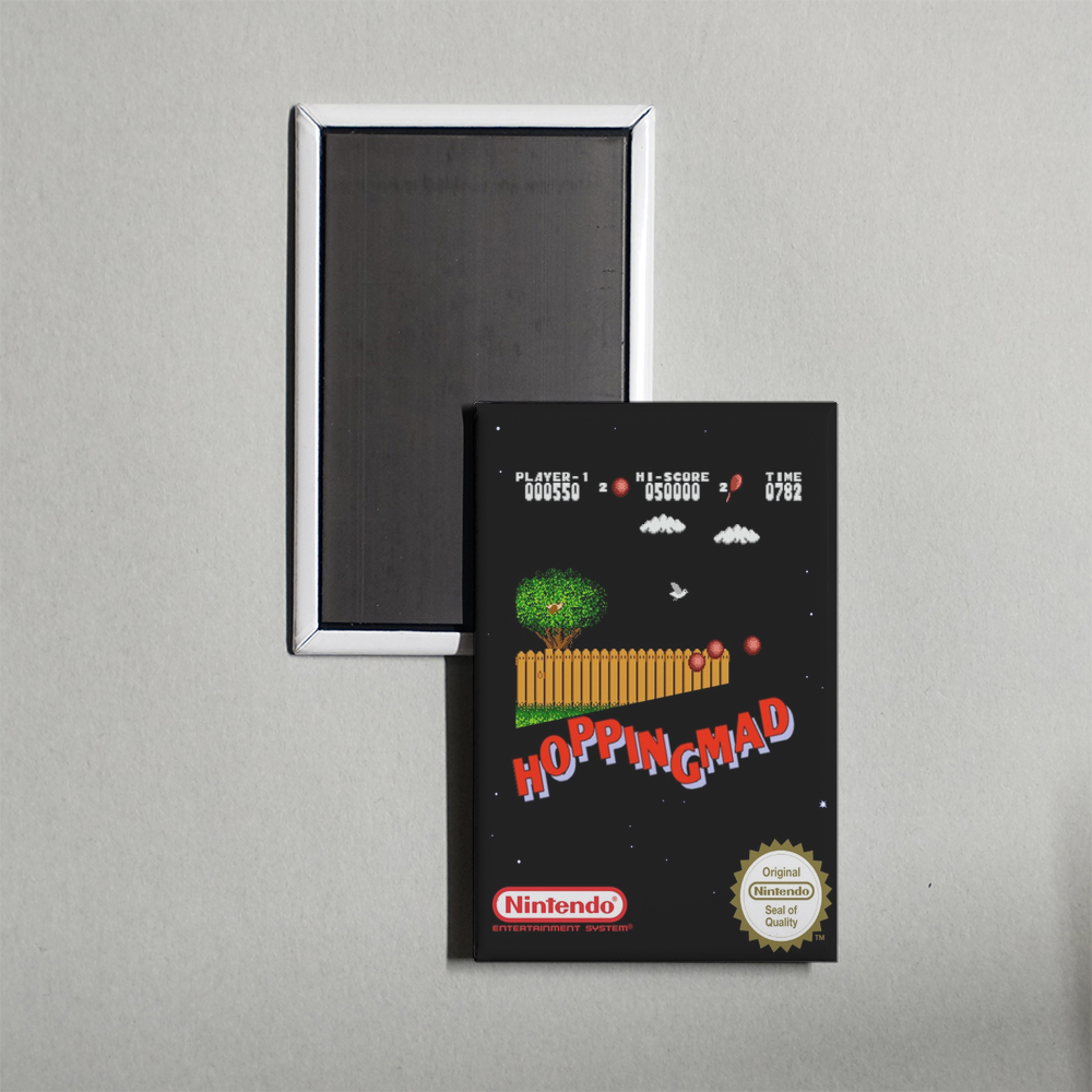 Nintendo NES Hoppin' Mad Mini Video Game Fridge Magnet