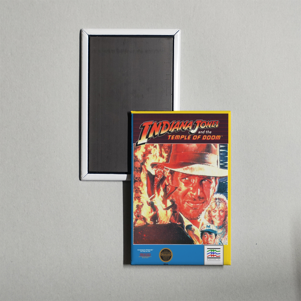 Nintendo NES Indiana Jones and the Temple of Doom Mini Video Game Fridge Magnet