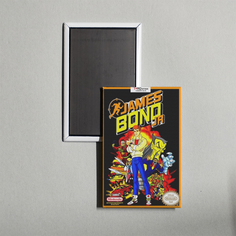 Nintendo NES James Bond Jr Mini Video Game Fridge Magnet
