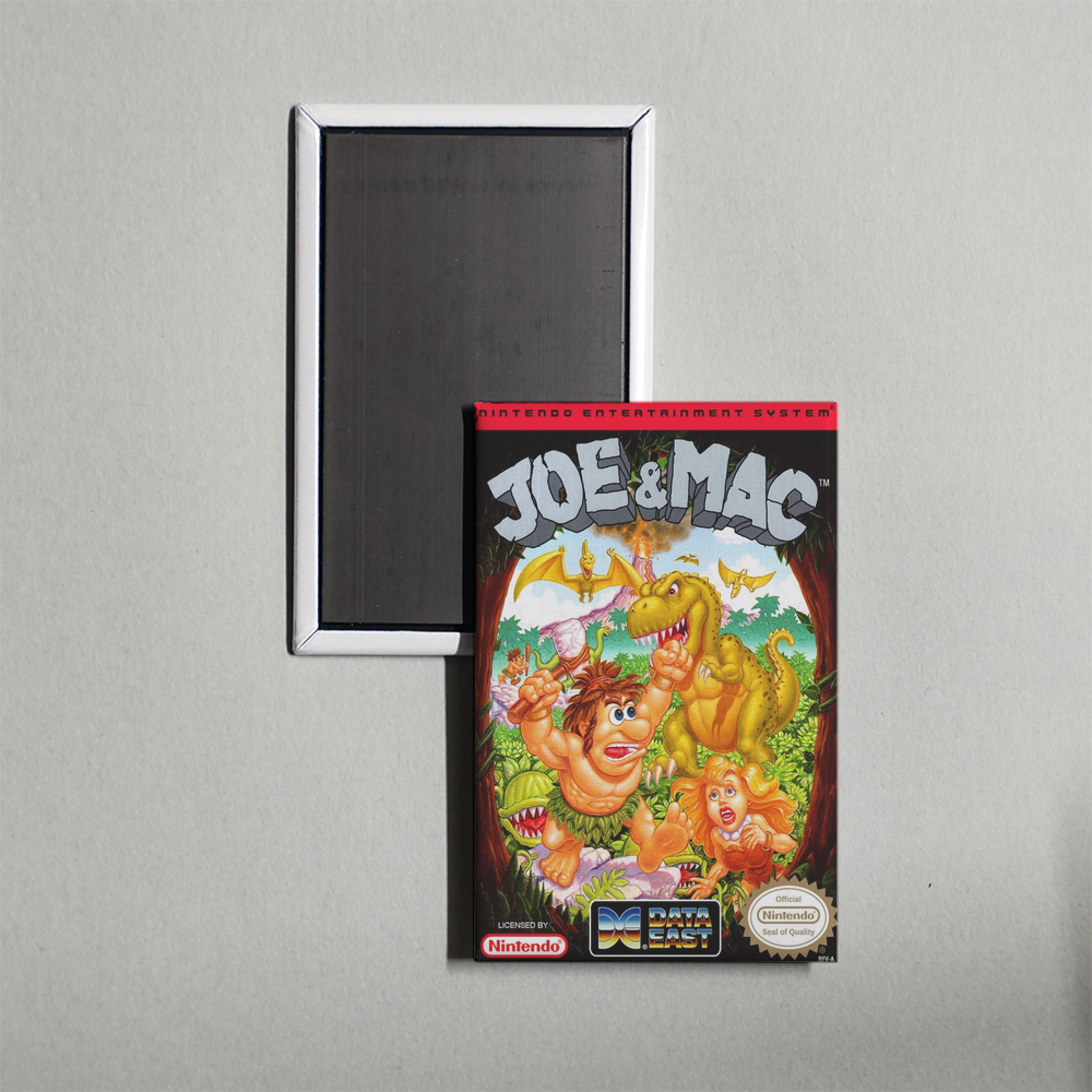 Nintendo NES Joe & Mac Mini Video Game Fridge Magnet
