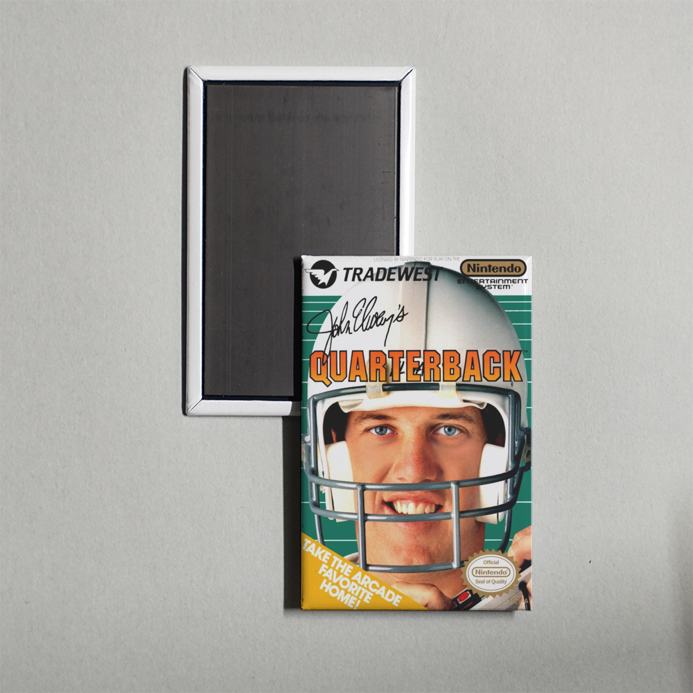 Nintendo NES John Elway's Quarterback Mini Video Game Fridge Magnet