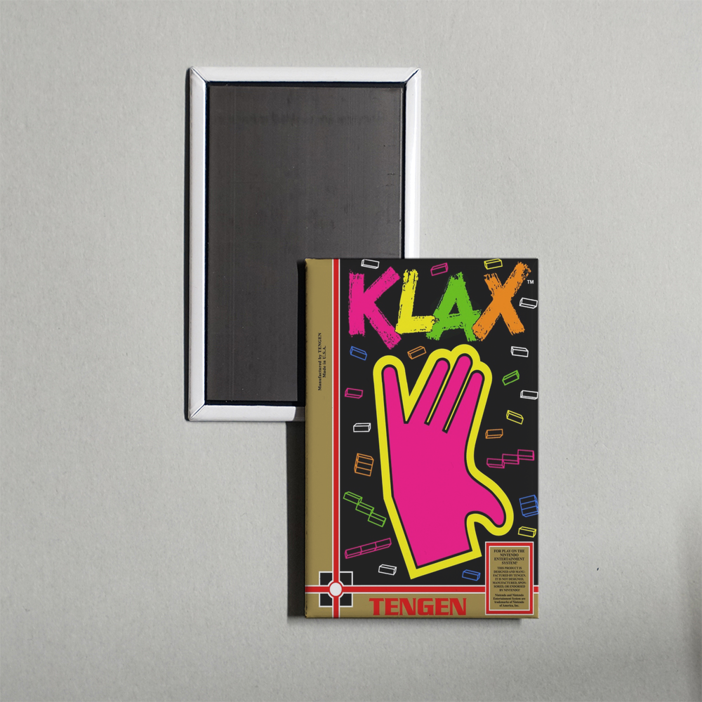 Nintendo NES Klax Mini Video Game Fridge Magnet