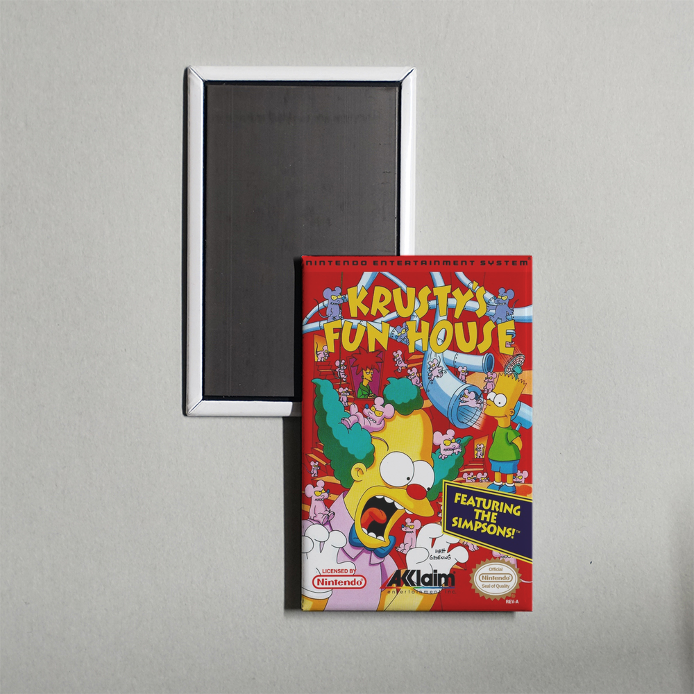 Nintendo NES Krusty's Fun House Mini Video Game Fridge Magnet