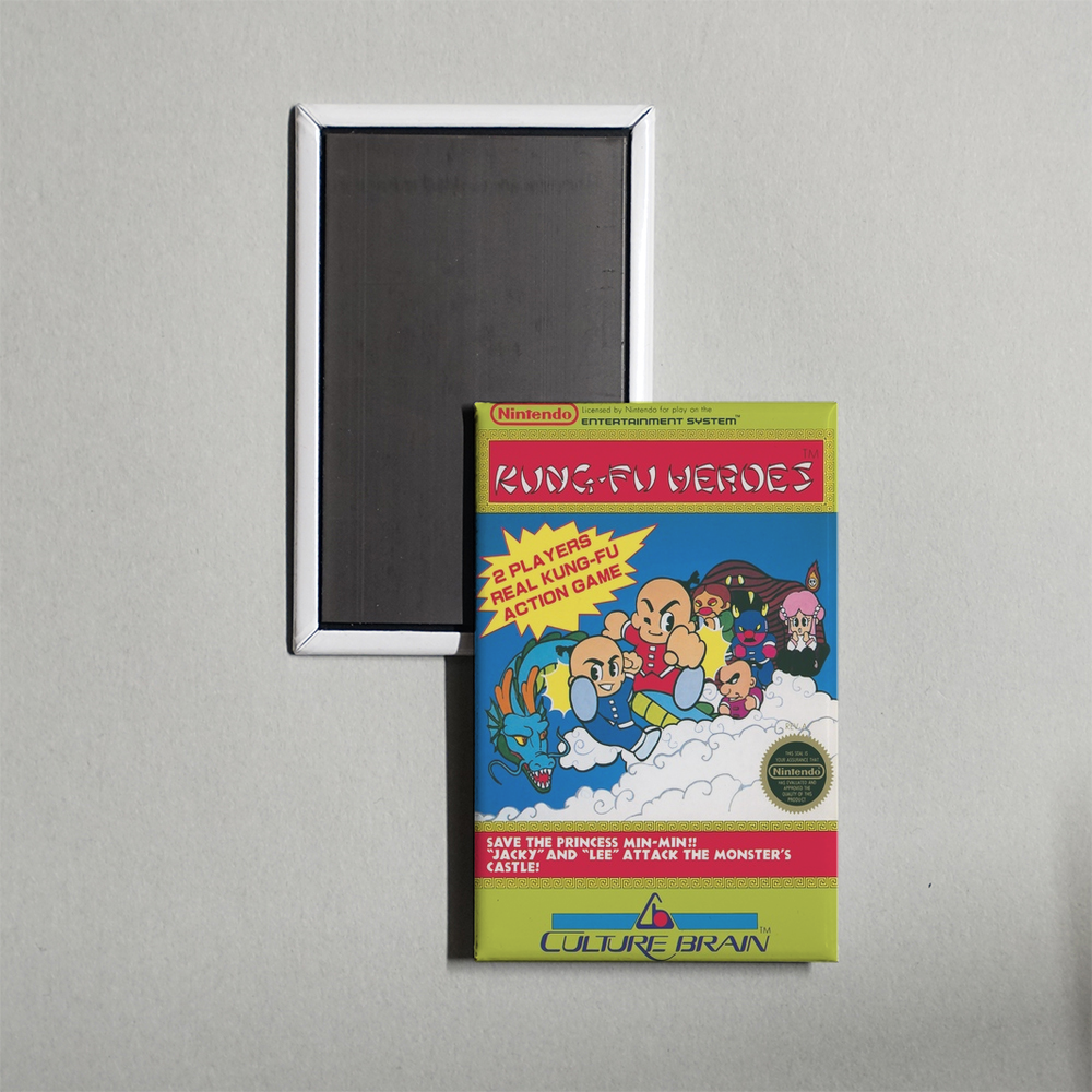 Nintendo NES Kung-Fu Heroes Mini Video Game Fridge Magnet