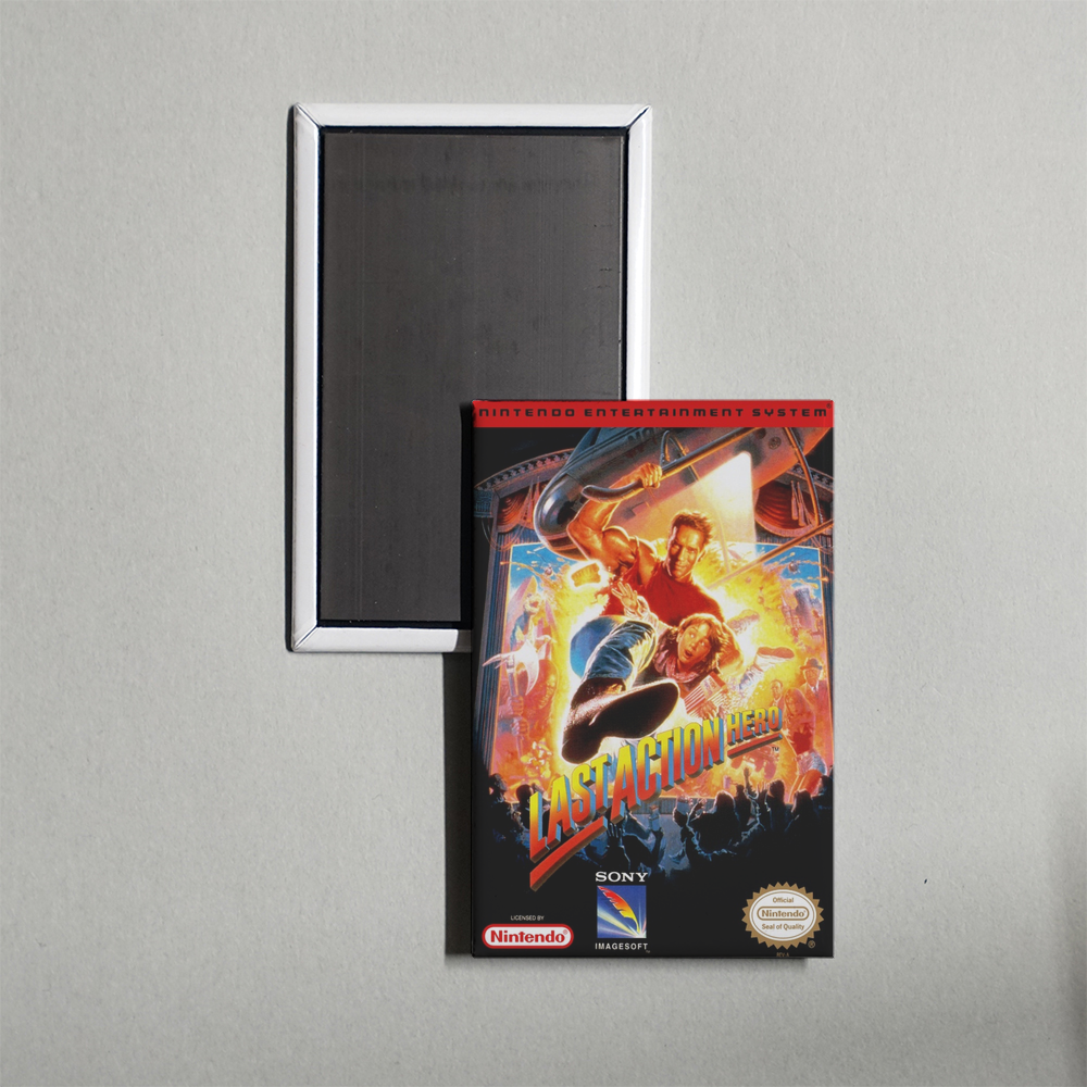 Nintendo NES Last Action Hero Mini Video Game Fridge Magnet