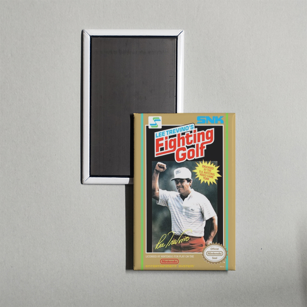 Nintendo NES Lee Trevino's Fighting Golf Mini Video Game Fridge Magnet