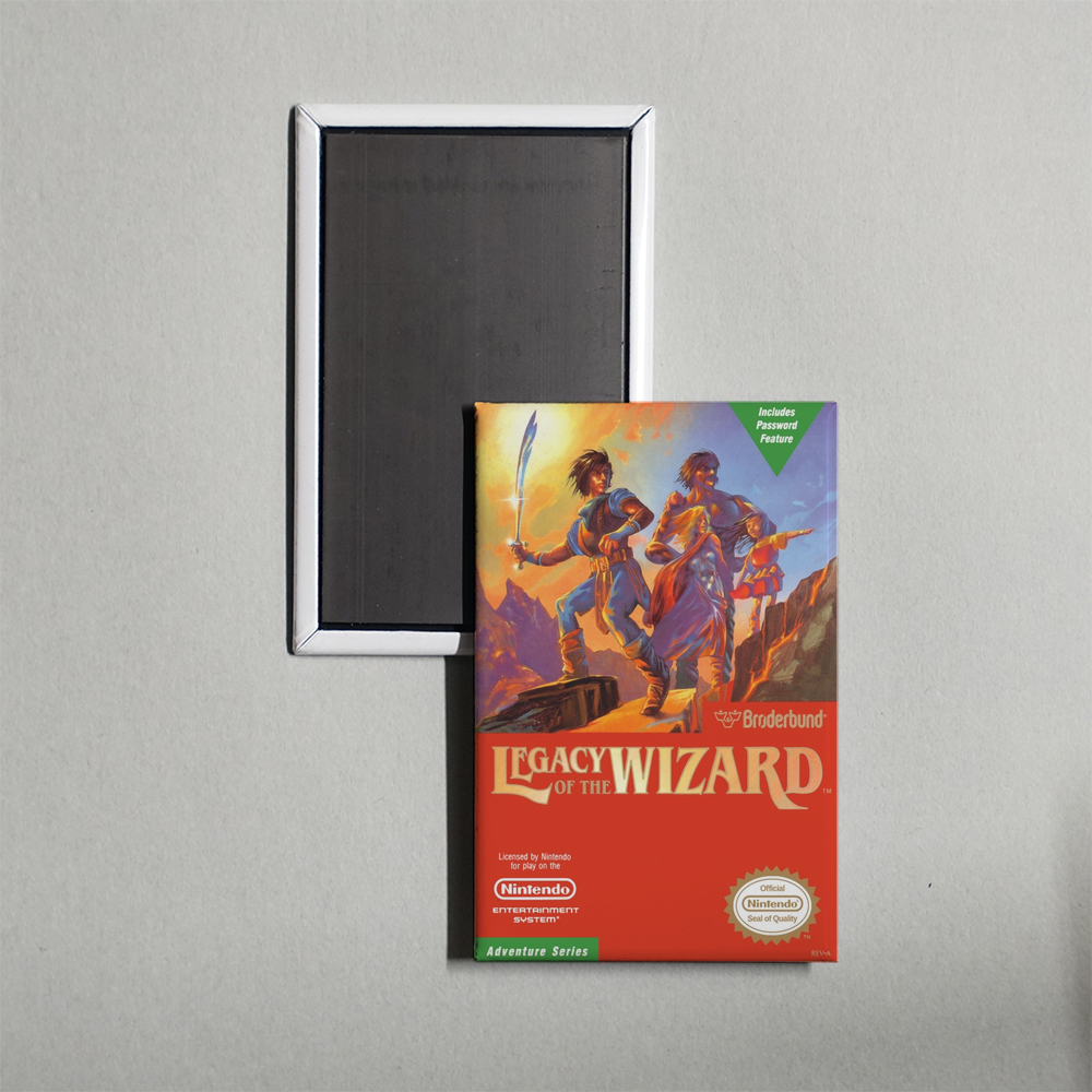 Nintendo NES Legacy of the Wizard Mini Video Game Fridge Magnet