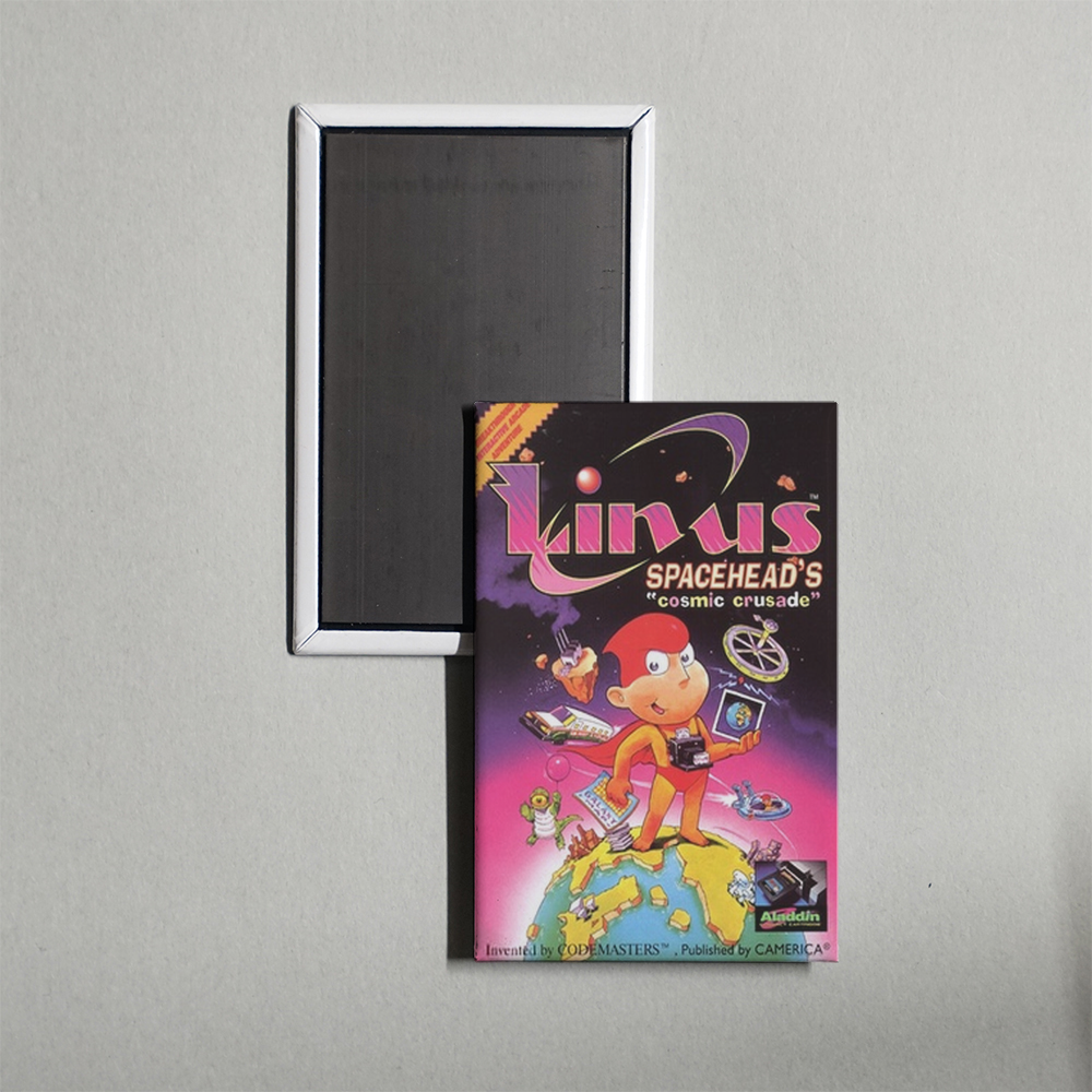 Nintendo NES Linus Spacehead's Cosmic Crusade Mini Video Game Fridge Magnet