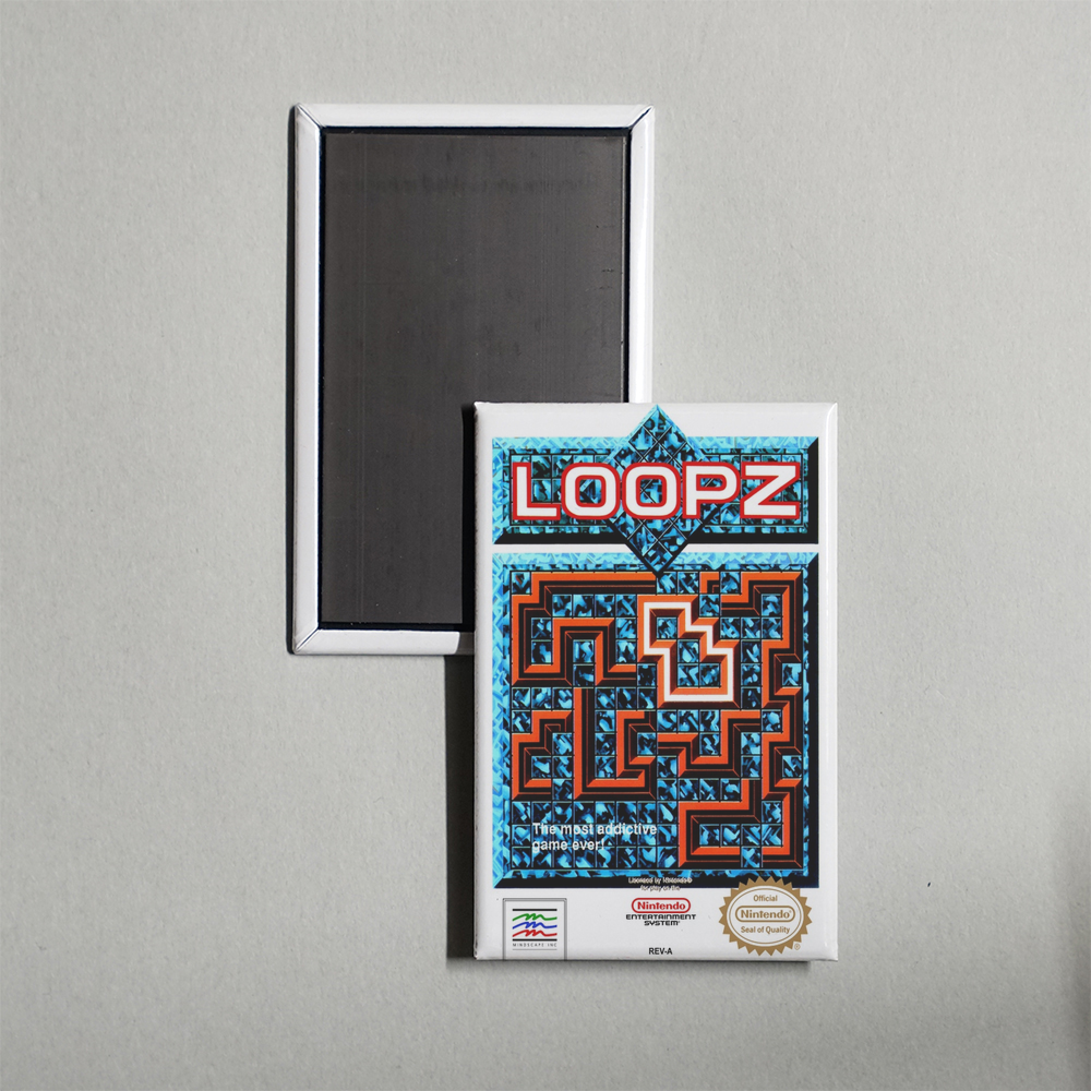 Nintendo NES Loopz Mini Video Game Fridge Magnet