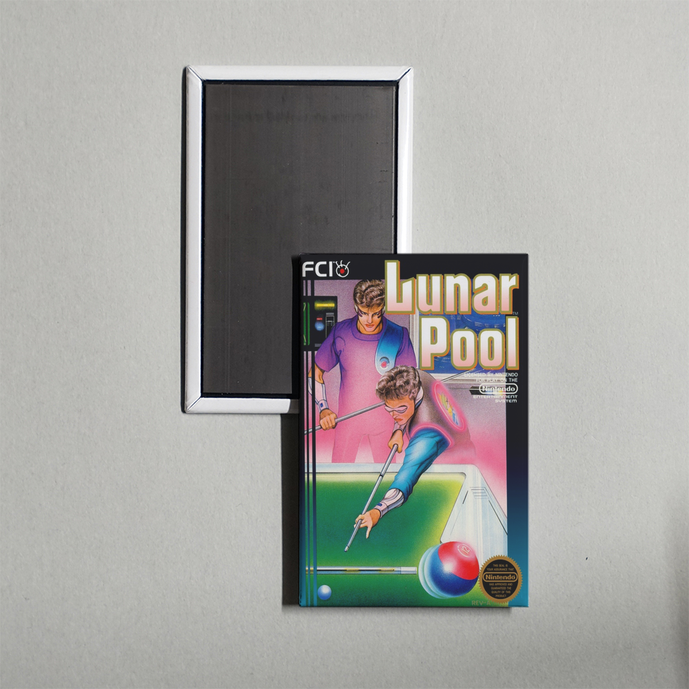Nintendo NES Lunar Pool Mini Video Game Fridge Magnet