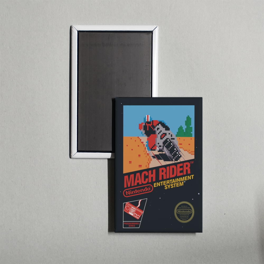 Nintendo NES Mach Rider Mini Video Game Fridge Magnet