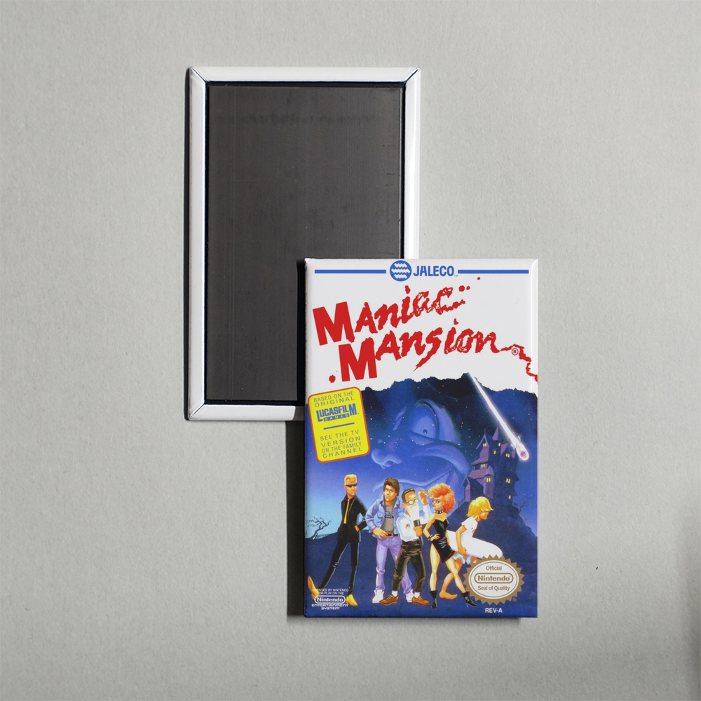 Nintendo NES Maniac Mansion Mini Video Game Fridge Magnet