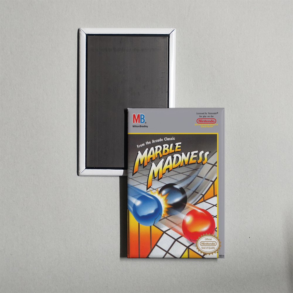 Nintendo NES Marble Madness Mini Video Game Fridge Magnet