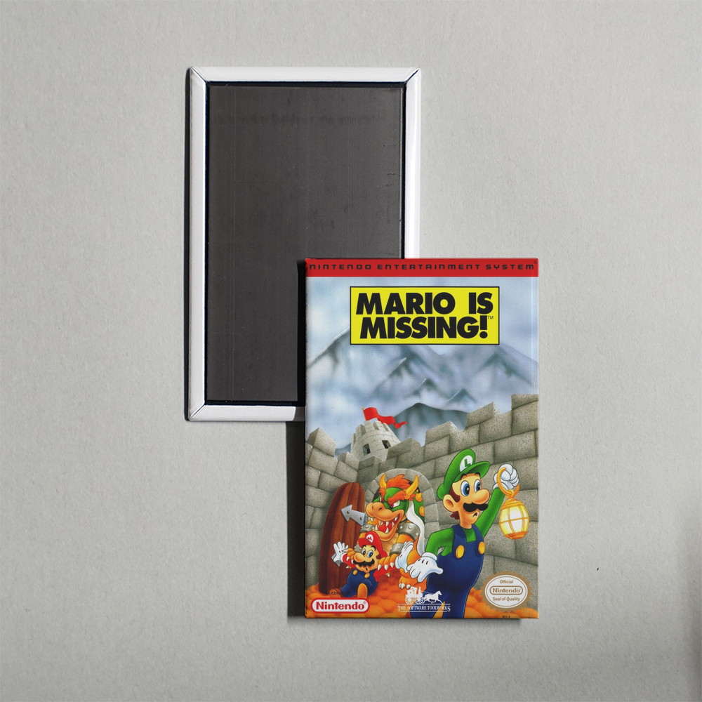 Nintendo NES Mario is Missing! Mini Video Game Fridge Magnet