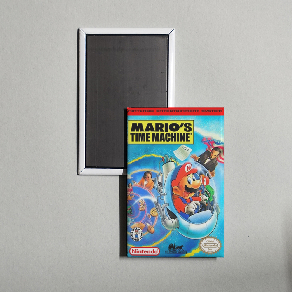 Nintendo NES Mario's Time Machine Mini Video Game Fridge Magnet