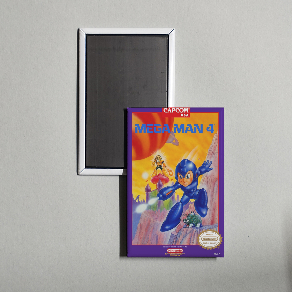 Nintendo NES Mega Man 4 Mini Video Game Fridge Magnet