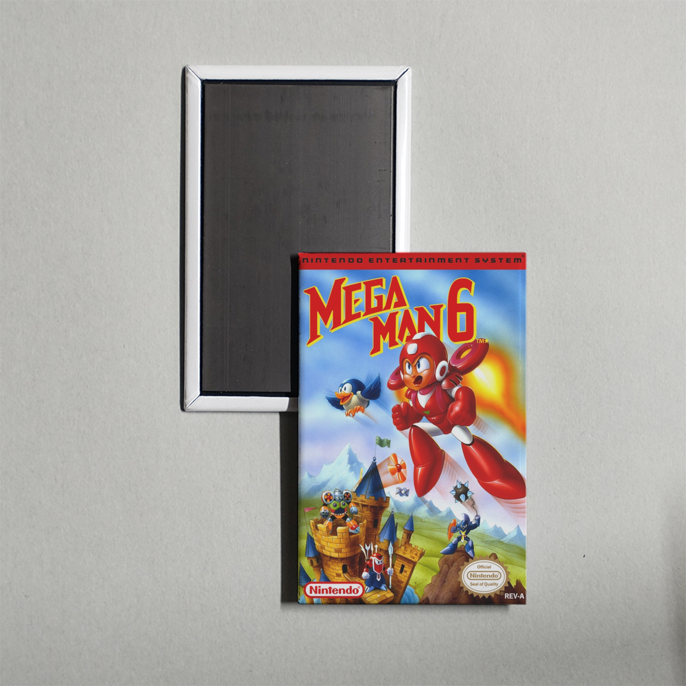 Nintendo NES Mega Man 6 Mini Video Game Fridge Magnet