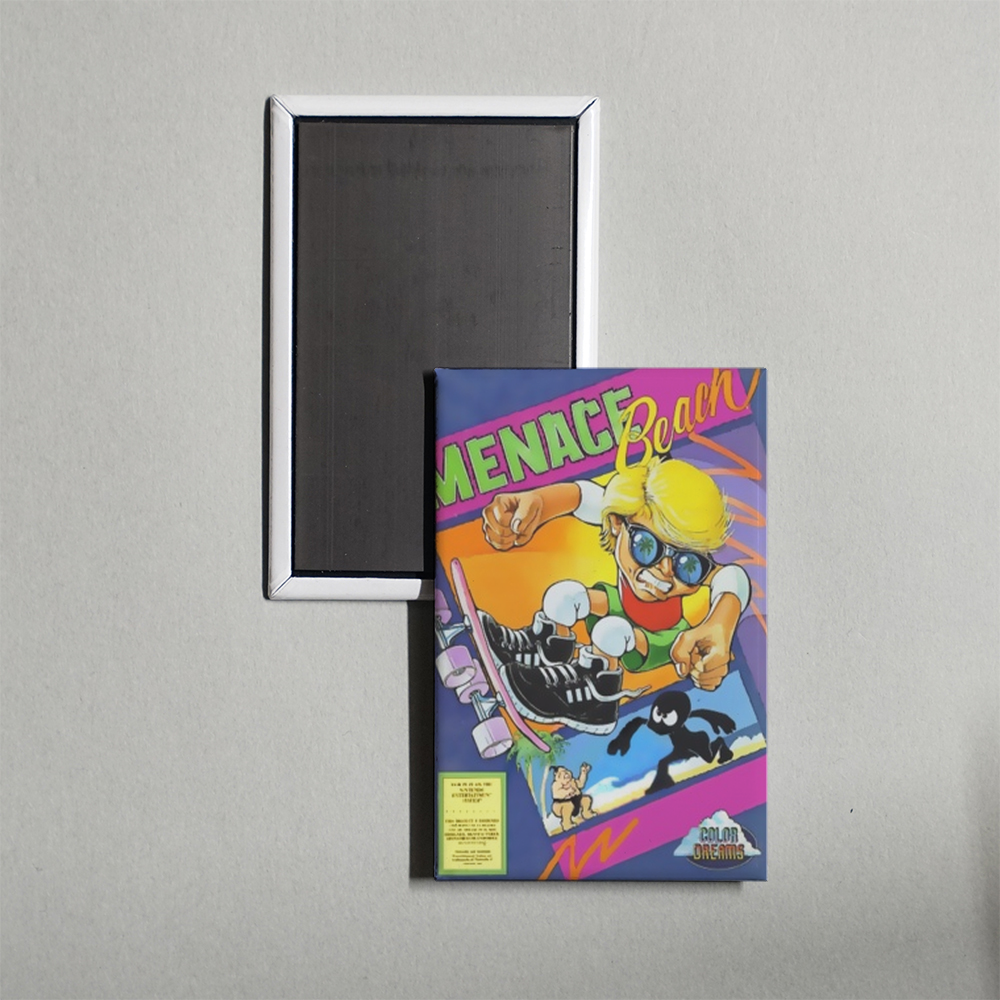 Nintendo NES Menace Beach Mini Video Game Fridge Magnet