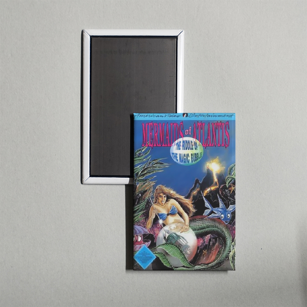 Nintendo NES Mermaids of Atlantis - The Riddle of the Magic Bubble Mini Video Game Fridge Magnet