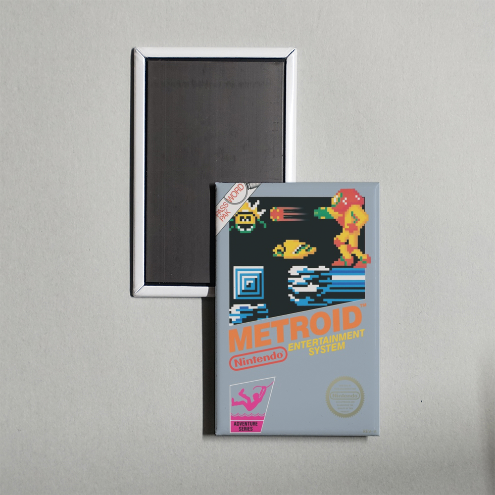 Nintendo NES Metroid Mini Video Game Fridge Magnet
