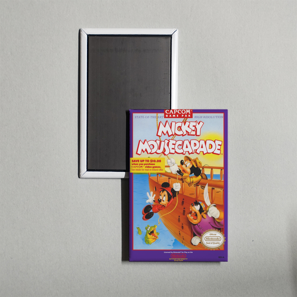 Nintendo NES Mickey Mousecapade Mini Video Game Fridge Magnet
