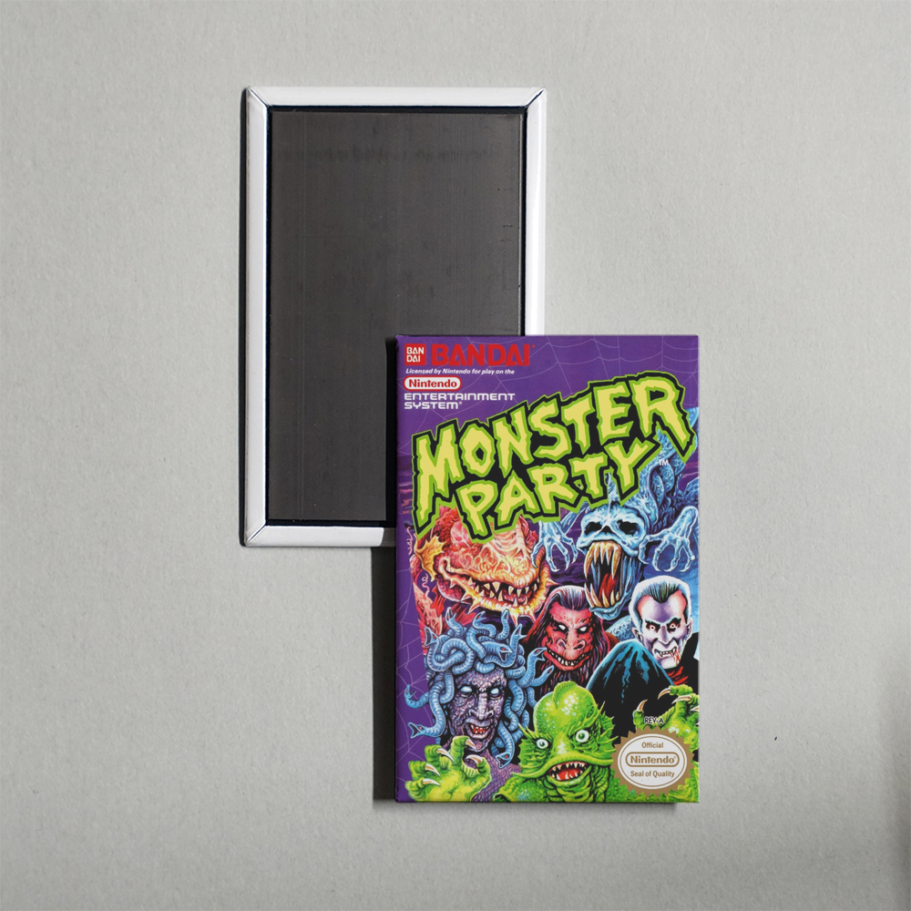 Nintendo NES Monster Party Mini Video Game Fridge Magnet