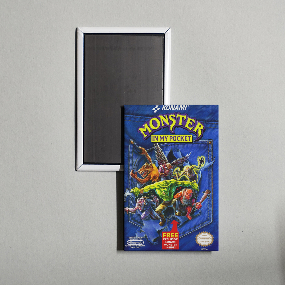 Nintendo NES Monster in My Pocket Mini Video Game Fridge Magnet