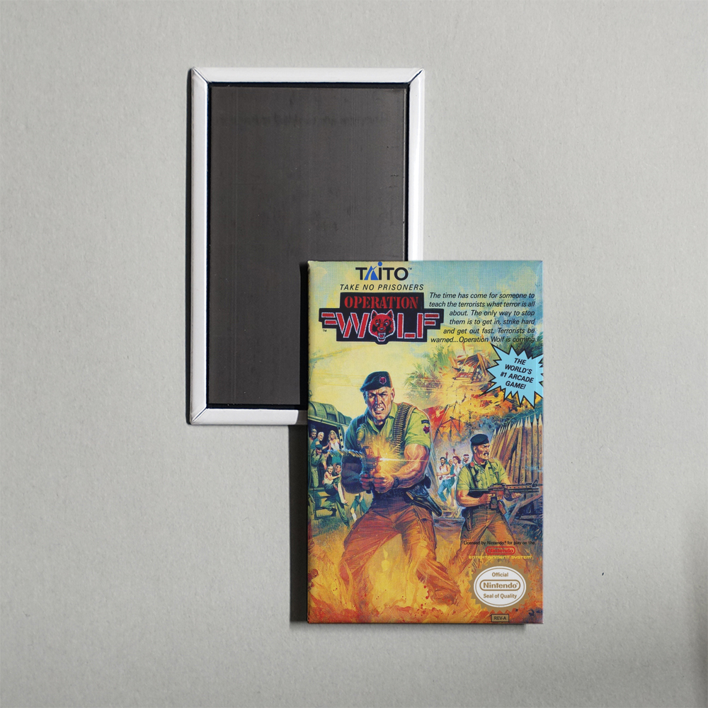 Nintendo NES Operation Wolf Mini Video Game Fridge Magnet