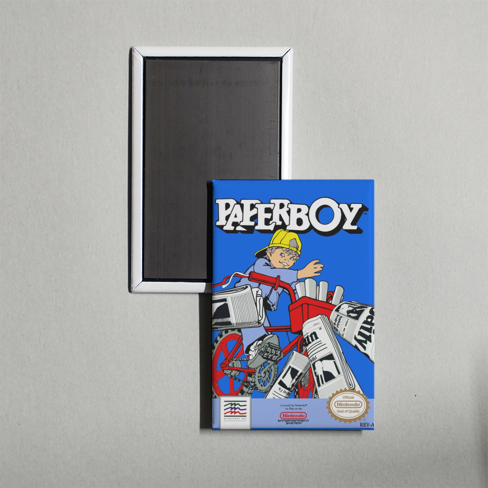 Nintendo NES Paperboy Mini Video Game Fridge Magnet