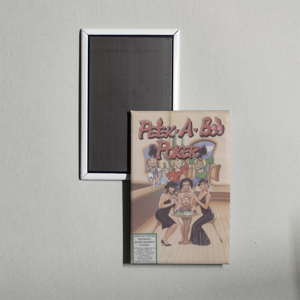 Nintendo NES Peek-A-Boo Poker Mini Video Game Fridge Magnet