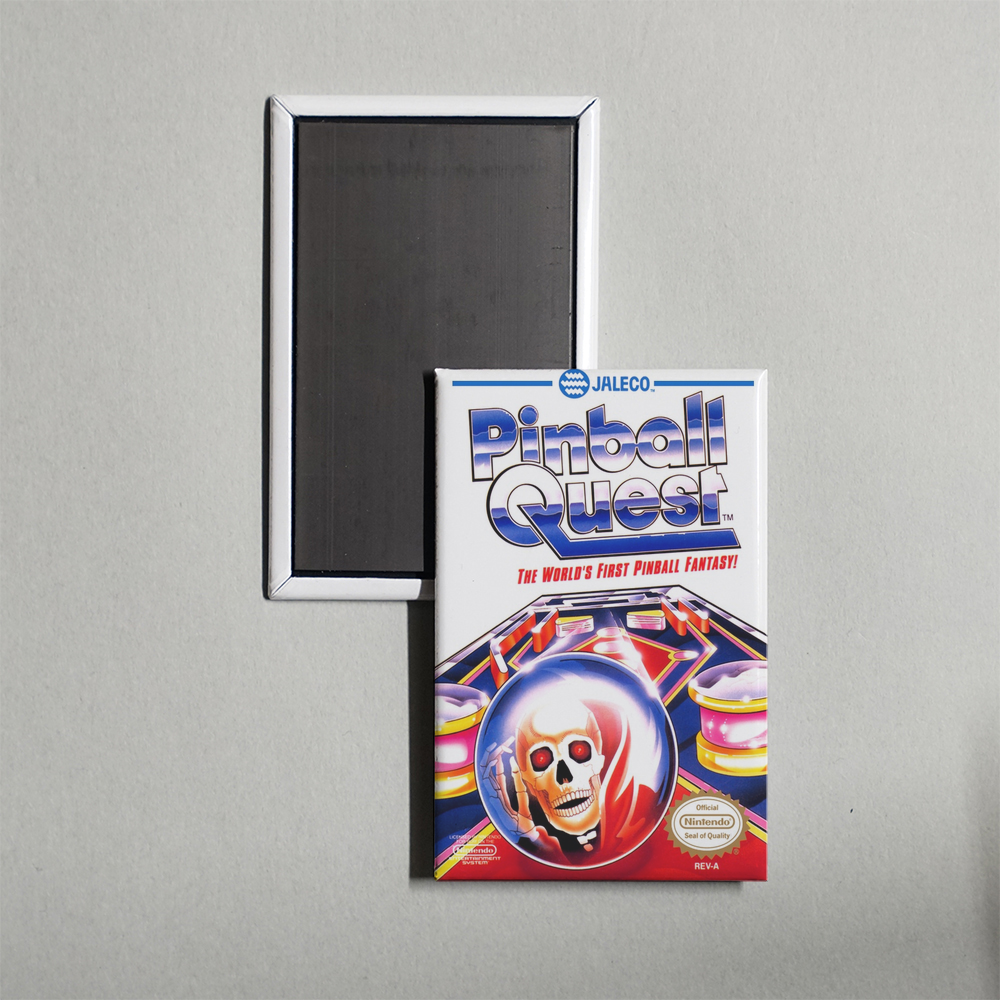Nintendo NES Pinball Quest Mini Video Game Fridge Magnet