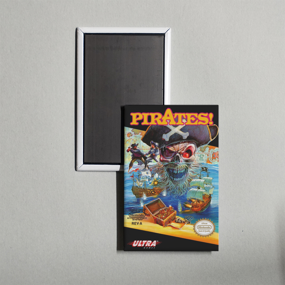 Nintendo NES Pirates! Mini Video Game Fridge Magnet