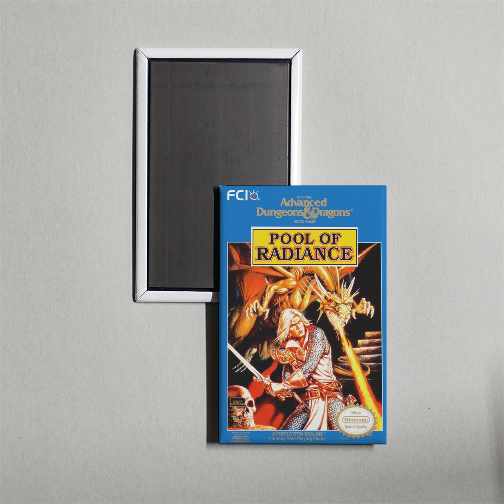 Nintendo NES Pool of Radiance Mini Video Game Fridge Magnet