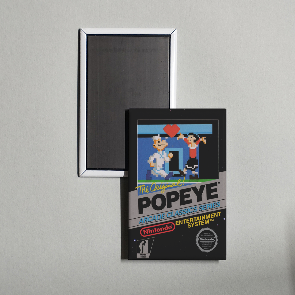 Nintendo NES Popeye Rev PRG0 Mini Video Game Fridge Magnet
