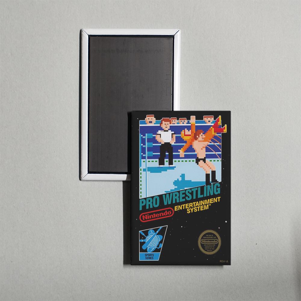Nintendo NES Pro Wrestling Mini Video Game Fridge Magnet