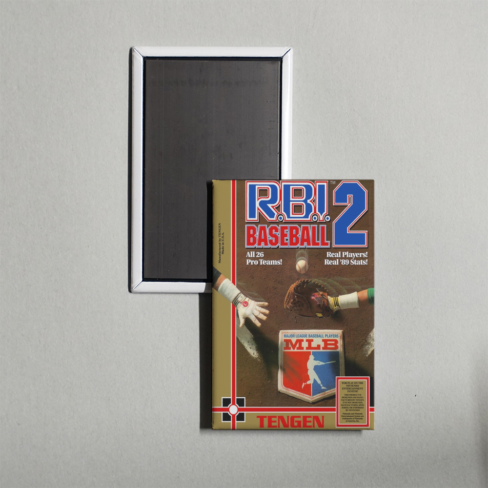 Nintendo NES R.B.I. Baseball 2 Mini Video Game Fridge Magnet