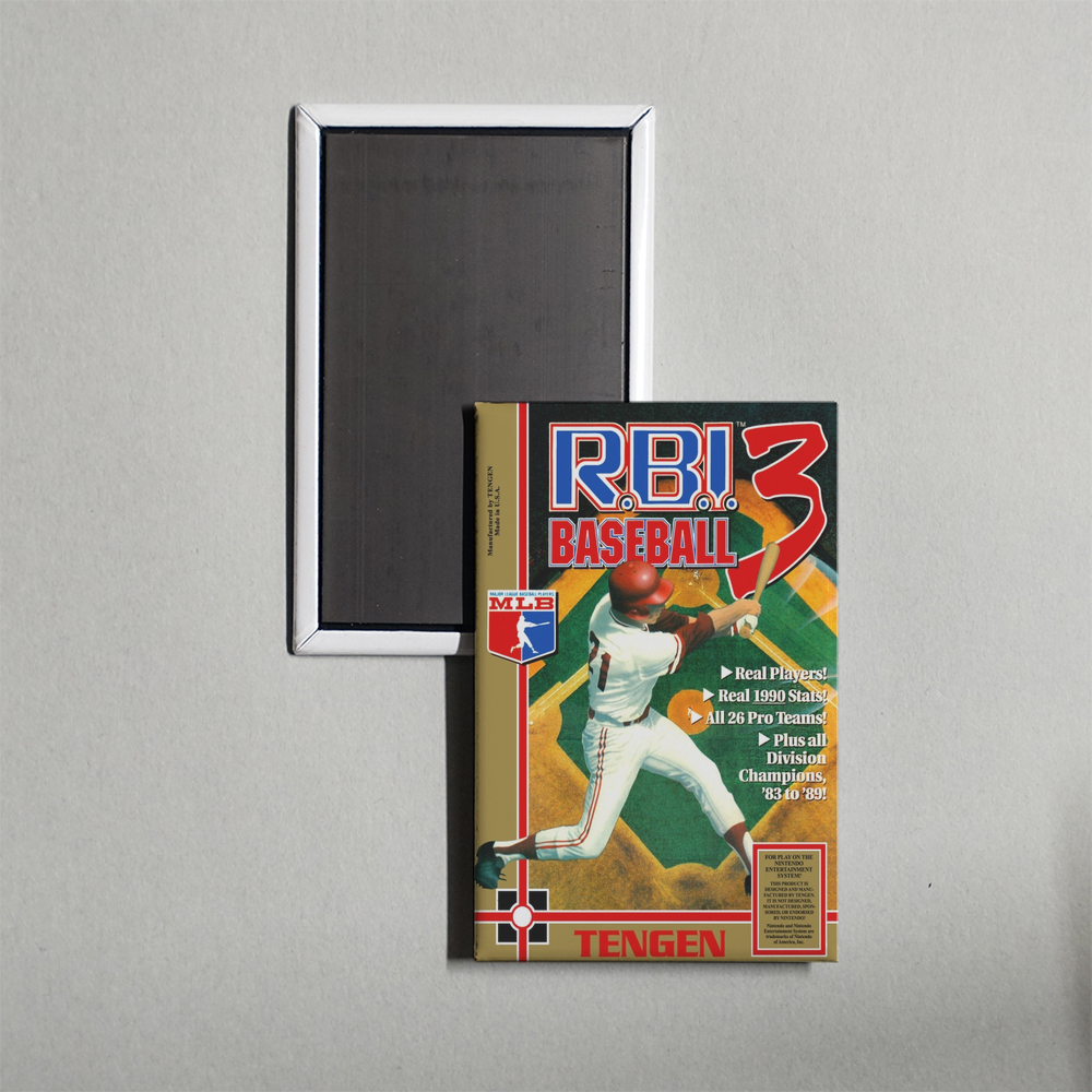 Nintendo NES R.B.I. Baseball 3 Mini Video Game Fridge Magnet