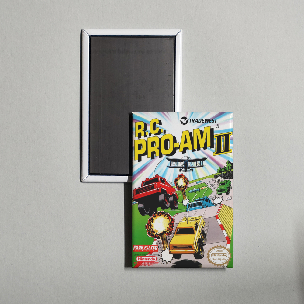 Nintendo NES R.C. Pro-Am II Mini Video Game Fridge Magnet
