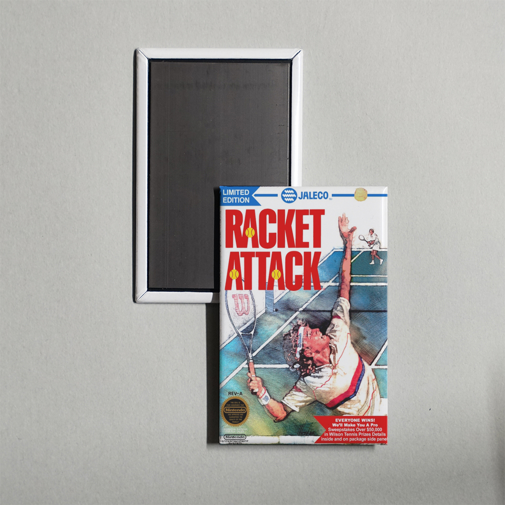Nintendo NES Racket Attack Mini Video Game Fridge Magnet